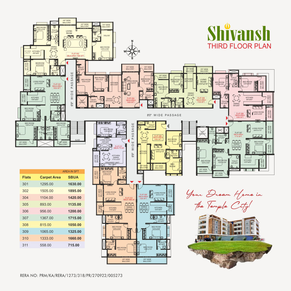 Shivansh Udupi Third Floor Plan